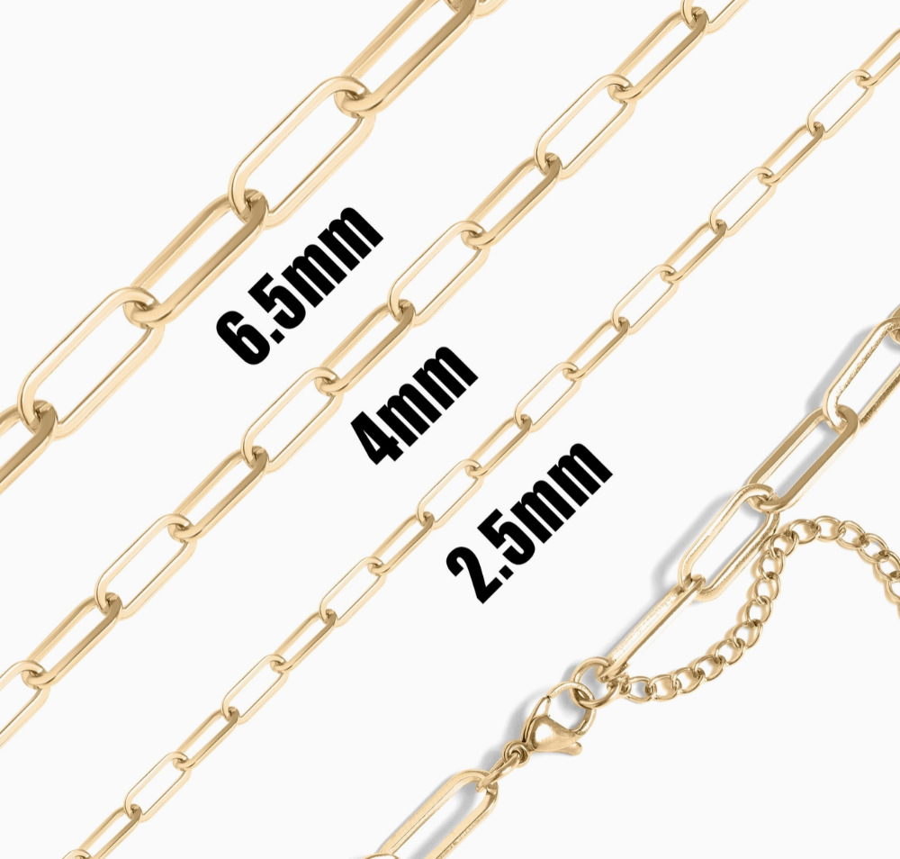 Paperclip Chain Necklace -4mm