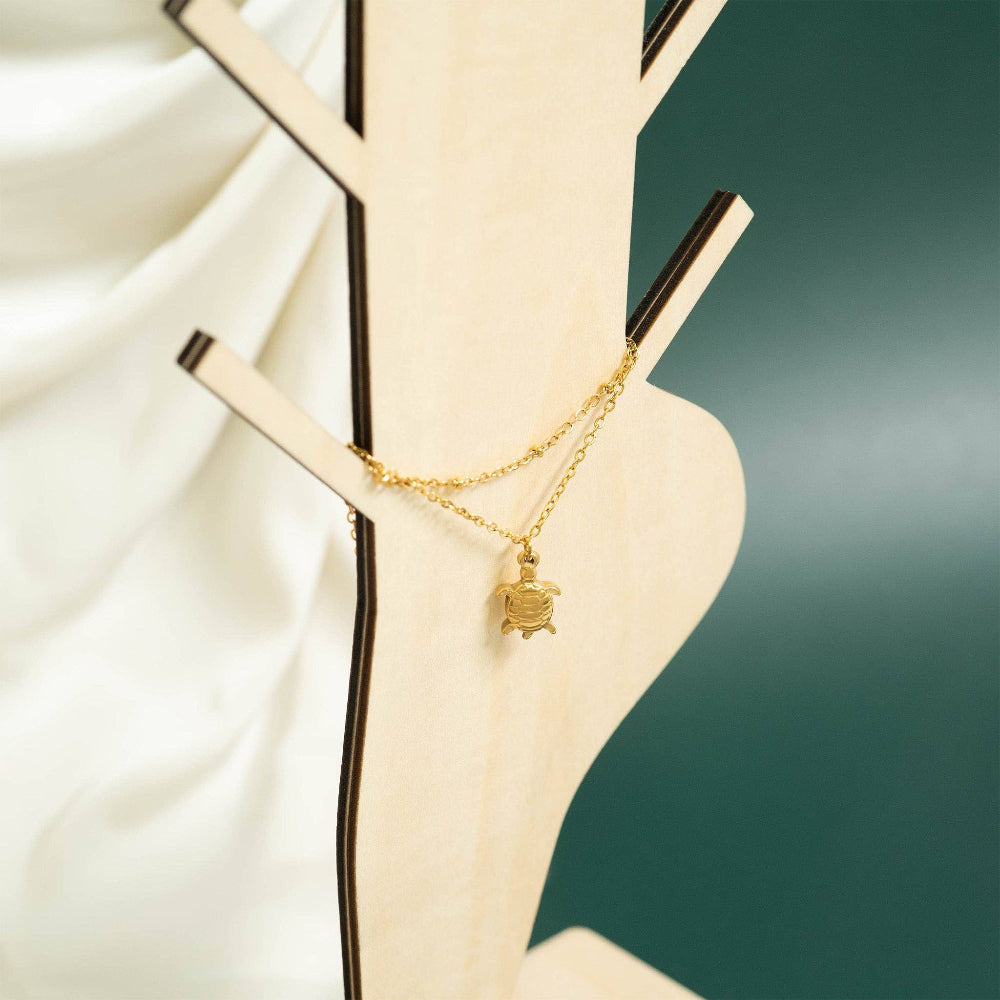 Sea Turtle Double Chain Anklet