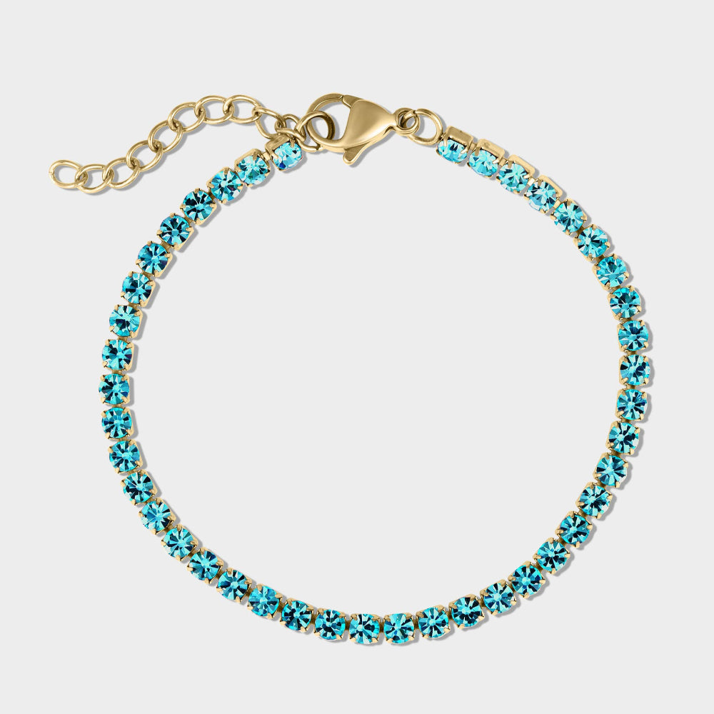Gold Birthstone Tennis Bracelet