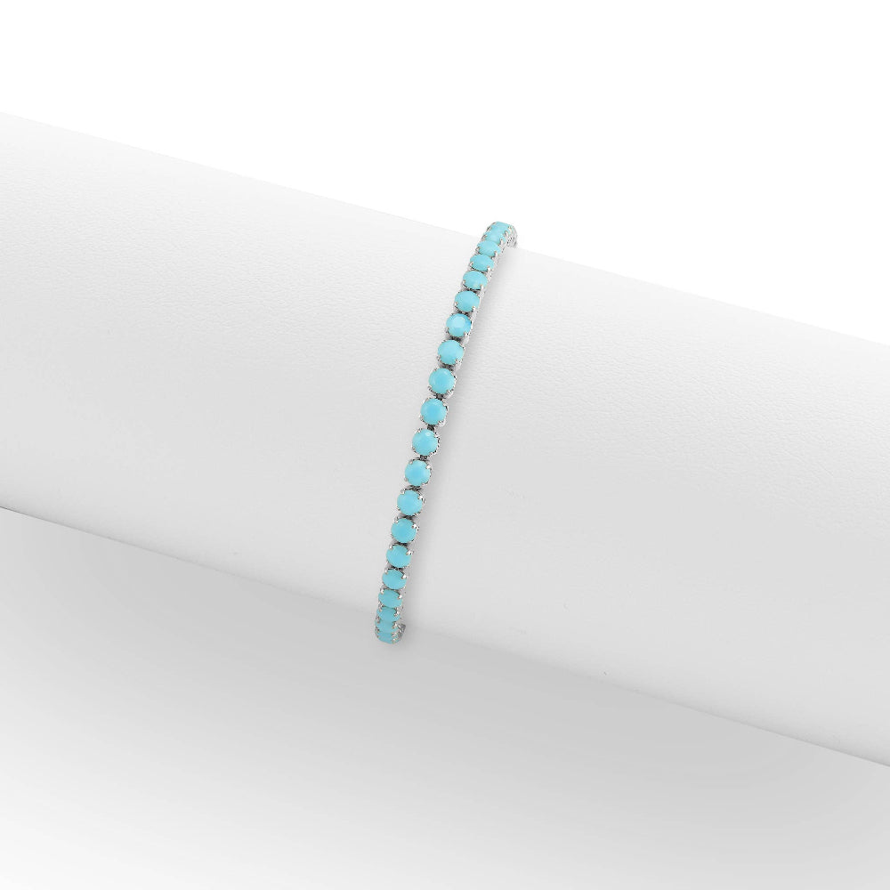 Turquoise bracelet on a white background