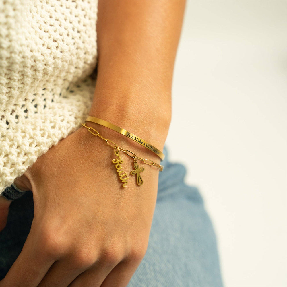 You Make a Difference — Cuff Bracelet