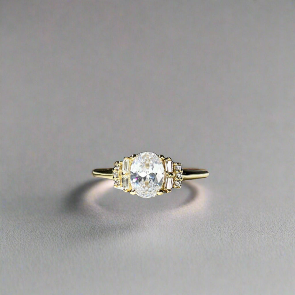 Oval Sparkle Ring
