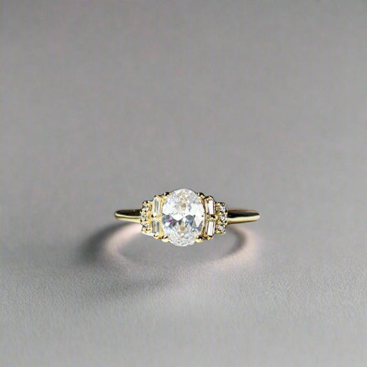 Oval Sparkle Ring