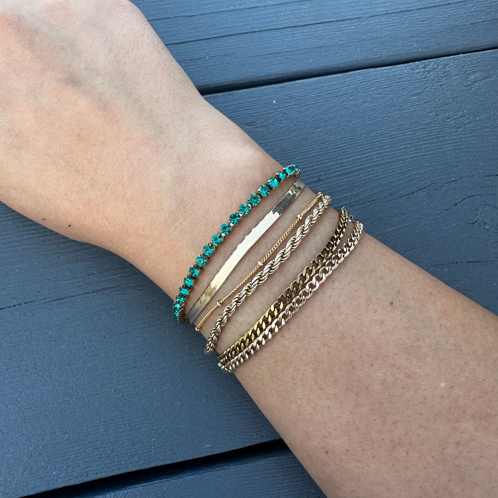 Gold Birthstone Tennis Bracelet