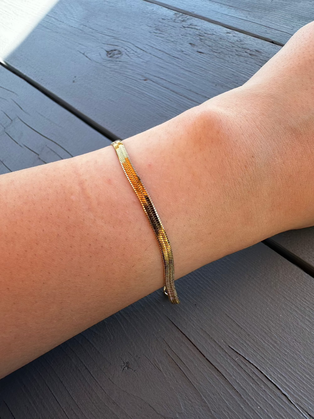 Herringbone Chain Bracelet - 3mm