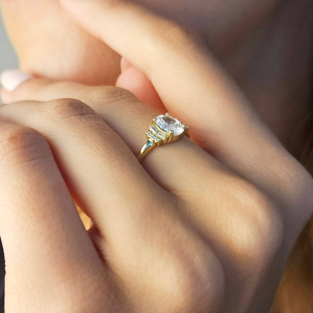 Oval Sparkle Ring