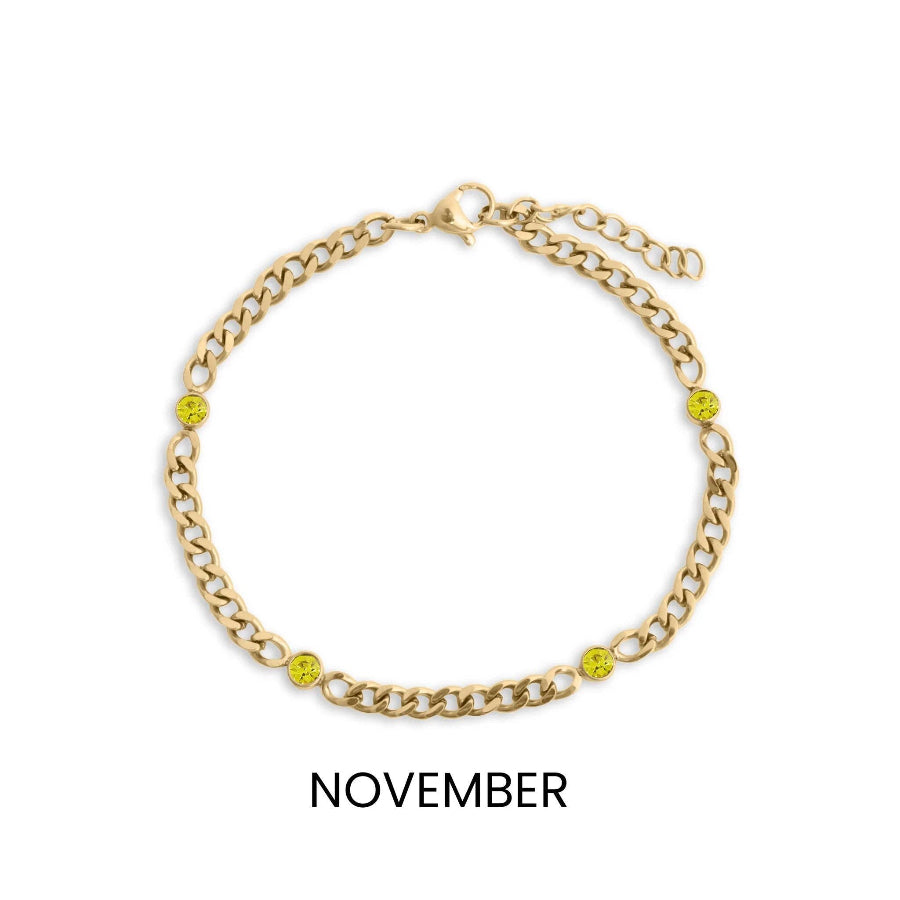 Birthstone Station Bracelet