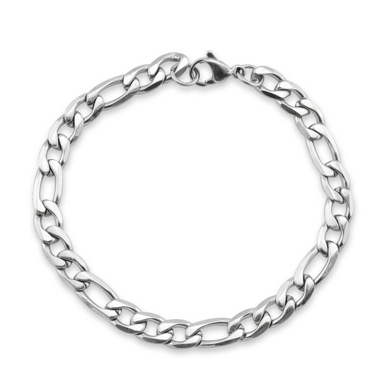 Figaro Chain Bracelet – Silver