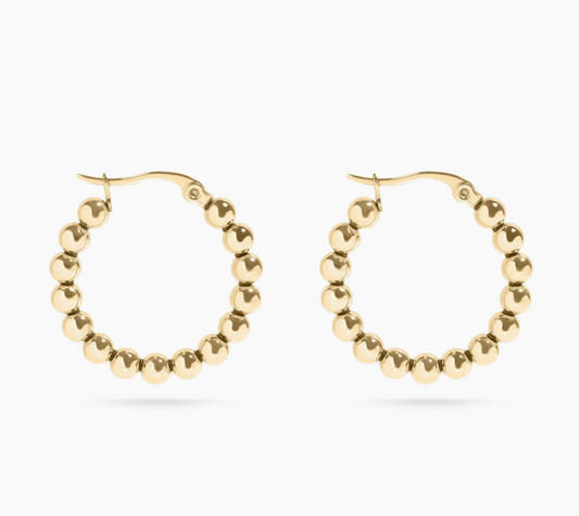 Circle Ball Hoop Earrings