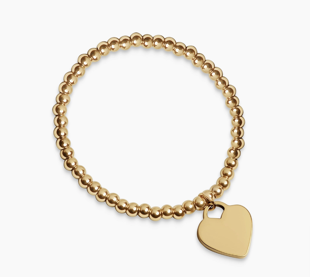 Beaded Heart Stretch Bracelet
