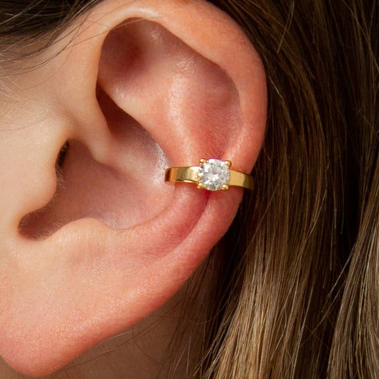 Solitaire Sparkle Ear Cuffs