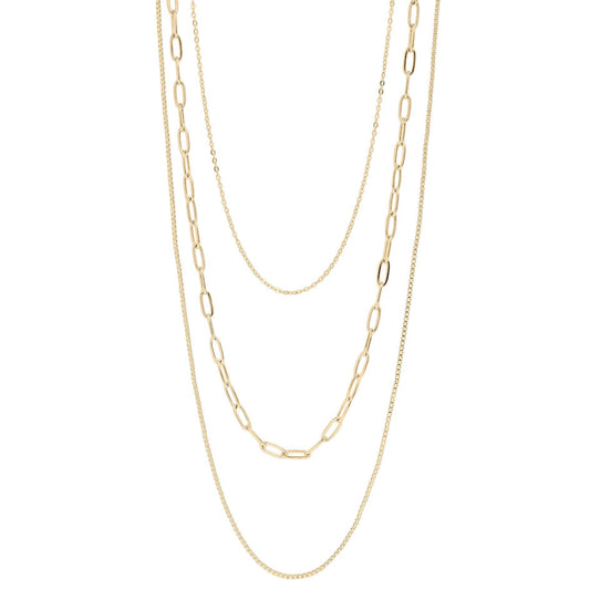 Layered Loop, Paperclip, & Box Chain Necklace