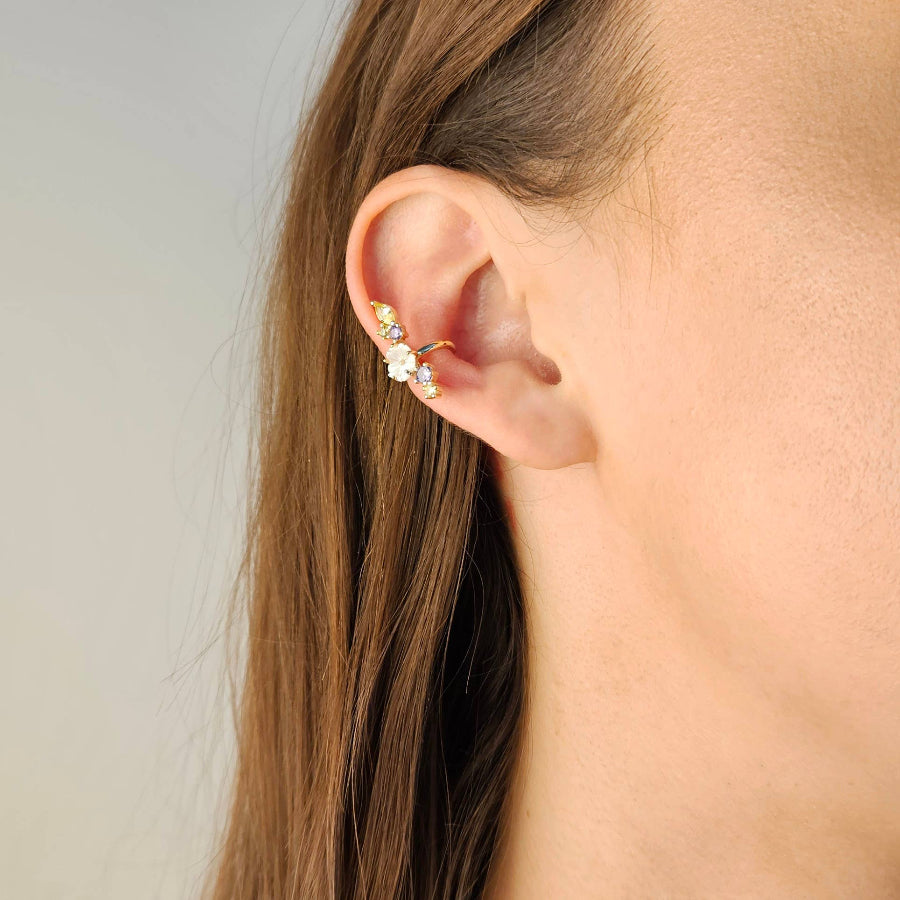 Luxe Petal Climber Earrings