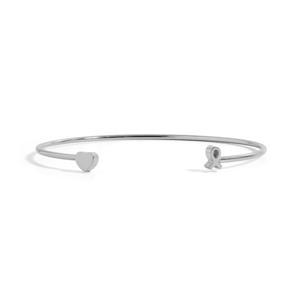 Heart & Hope Bangle Cuff Bracelet
