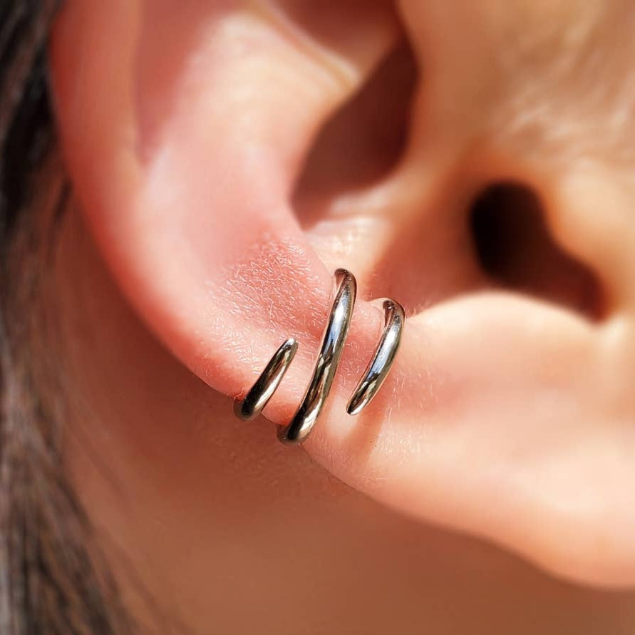 Sleek Spiral Ear Cuffs