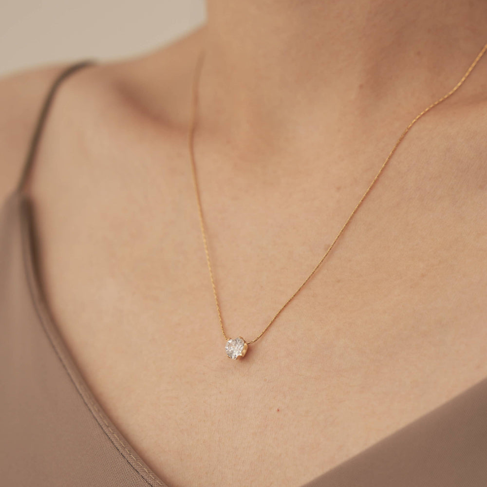 Diamond Heart Pendant Necklace