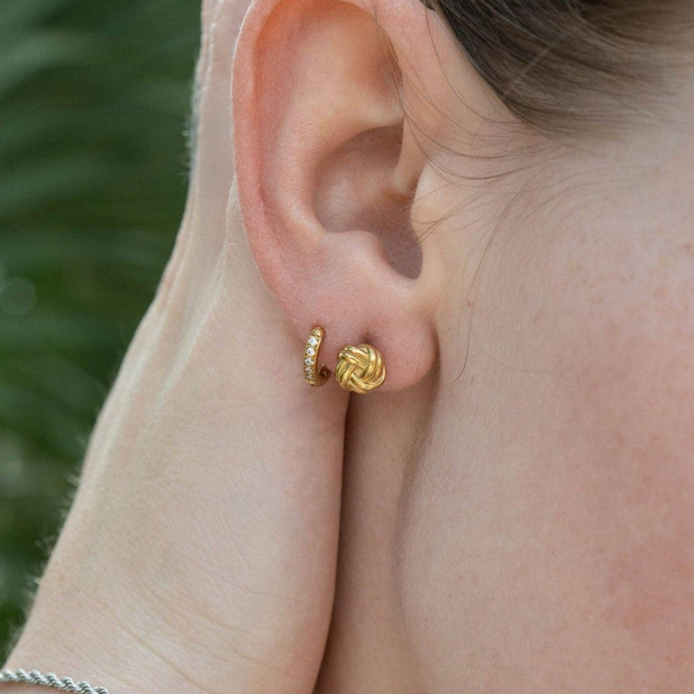Mini CZ Huggie Hoops
