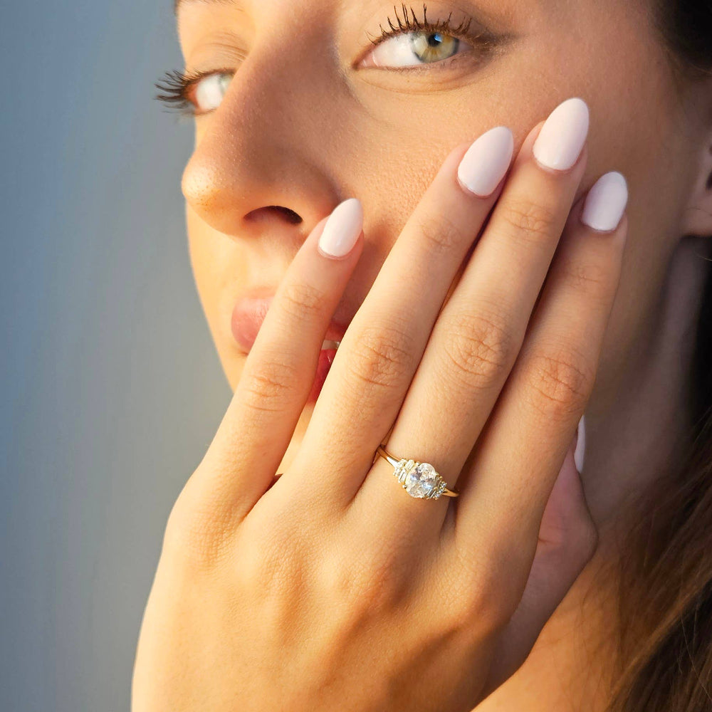 Oval Sparkle Ring