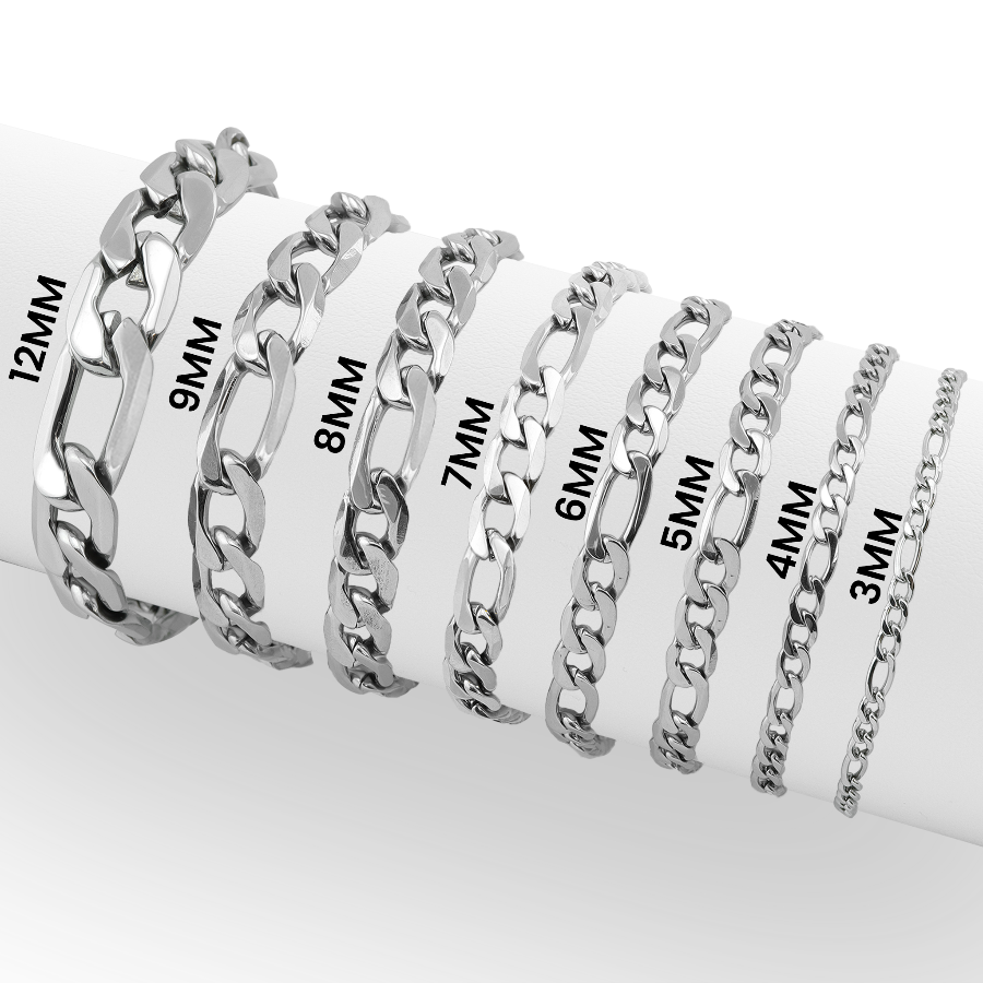 Figaro Chain Bracelet – Silver