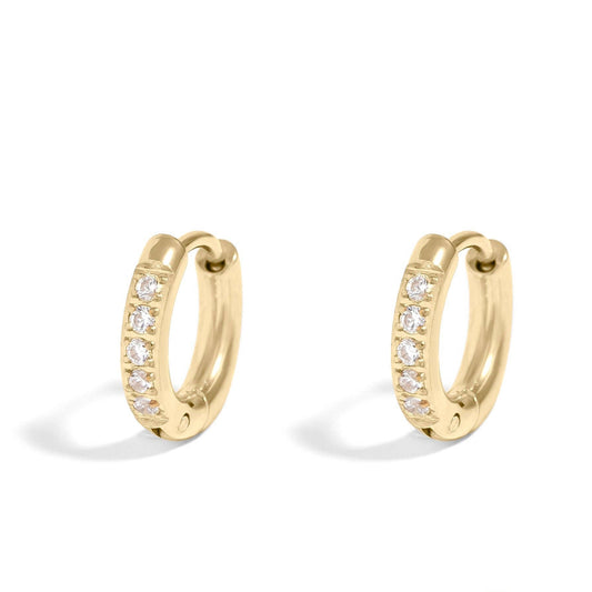 Mini CZ Huggie Hoops