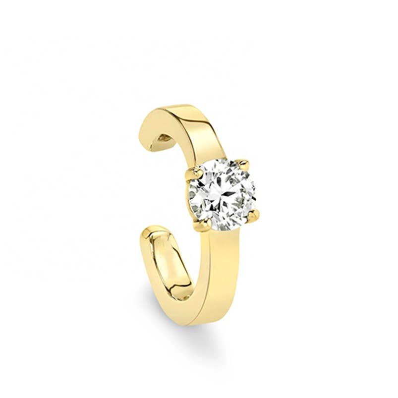 Solitaire Sparkle Ear Cuffs