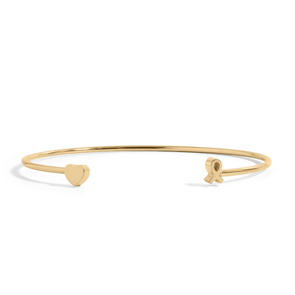 Heart & Hope Bangle Cuff Bracelet