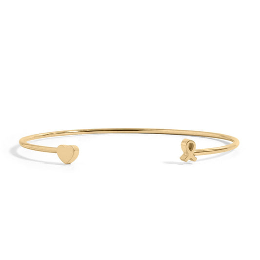 Heart & Hope Bangle Cuff Bracelet