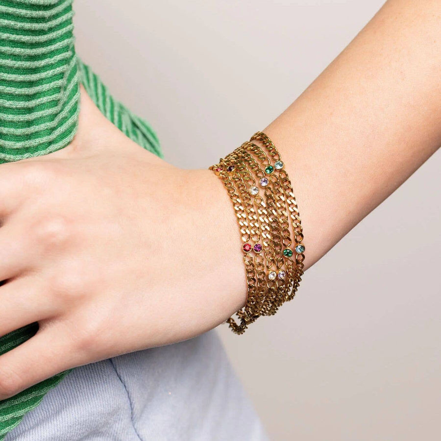 Birthstone Station Bracelet