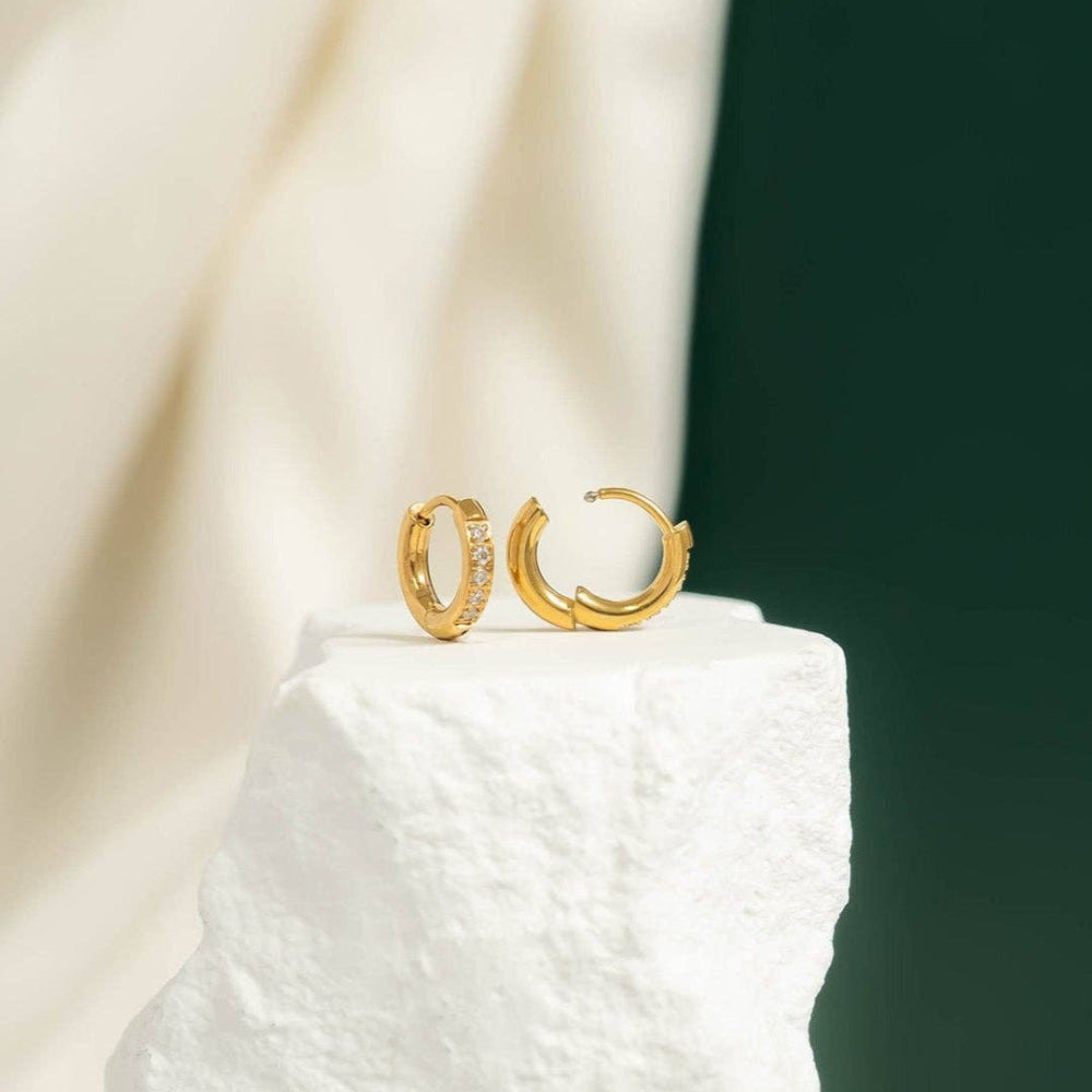 Mini CZ Huggie Hoops