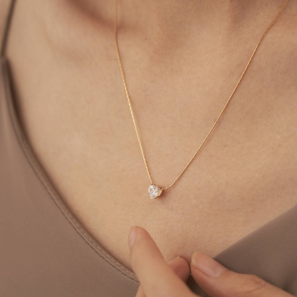Diamond Heart Pendant Necklace
