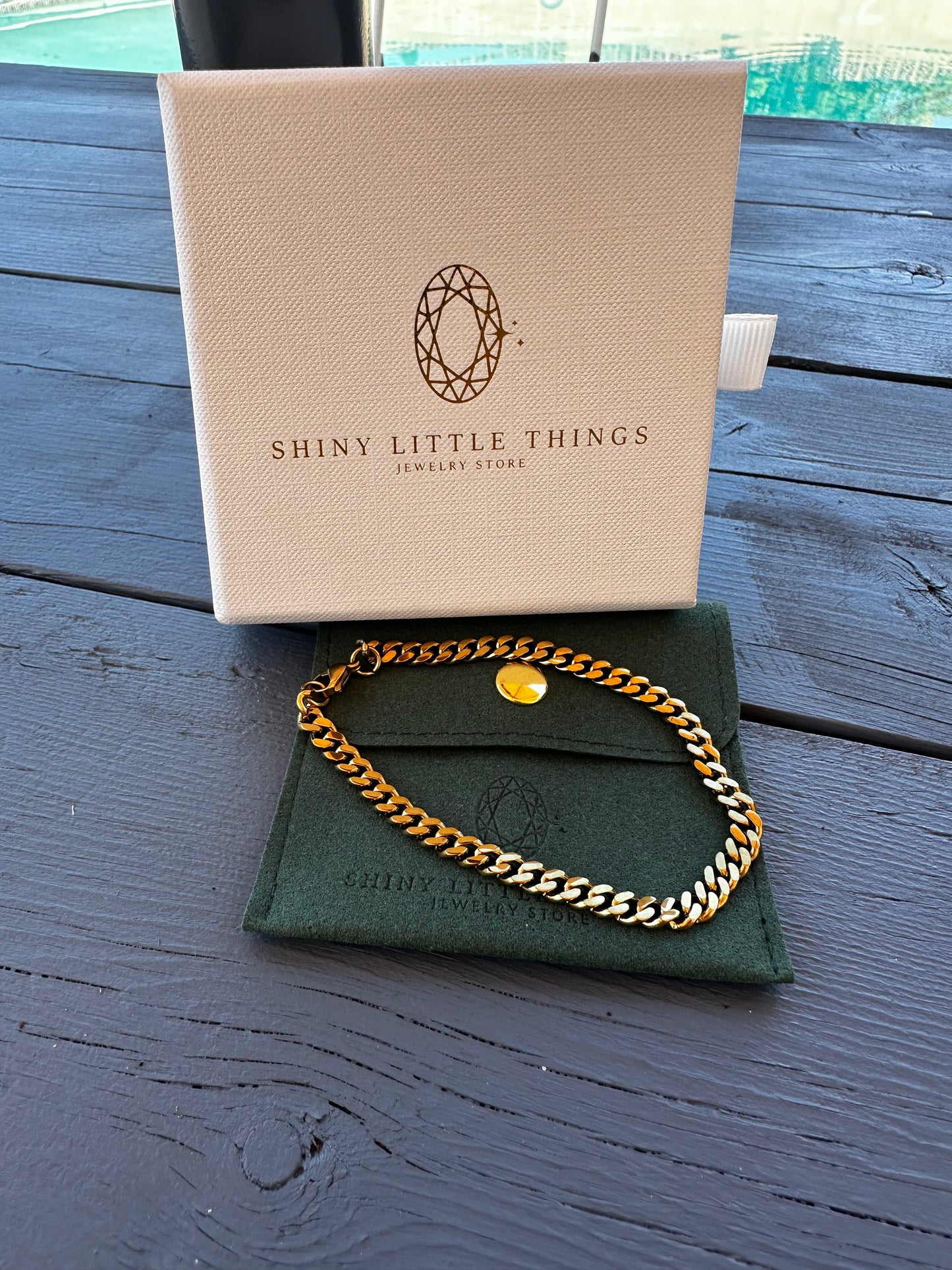 Diamond Cut Curb Chain Bracelet
