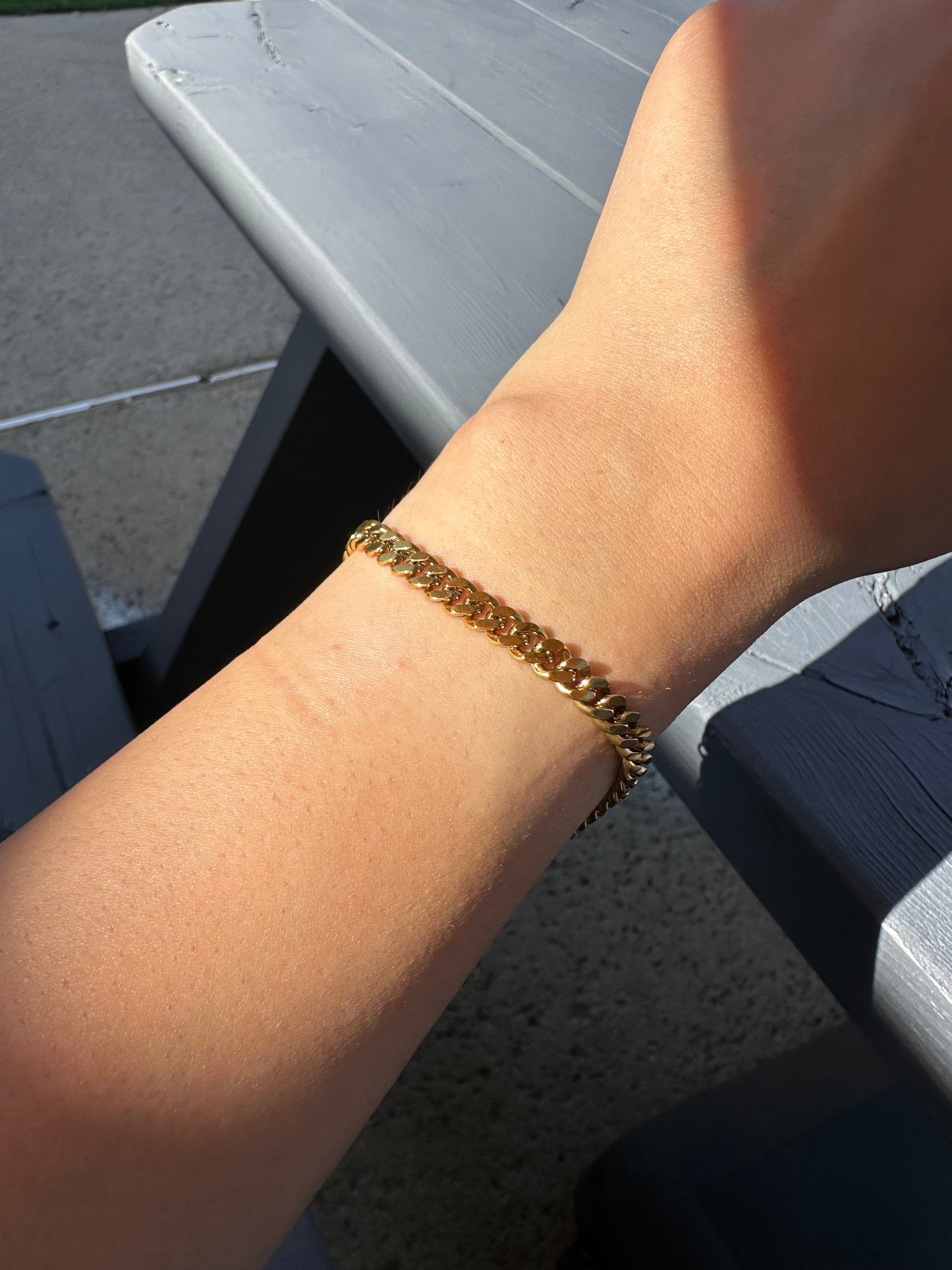 Diamond Cut Curb Chain Bracelet