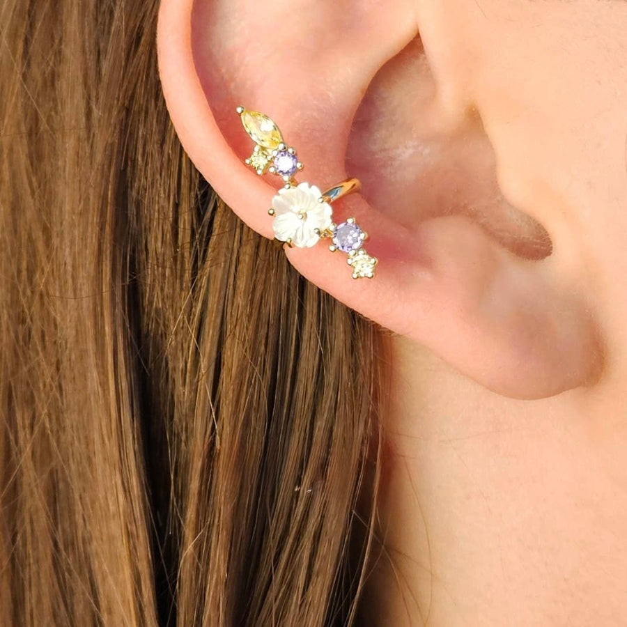 Luxe Petal Climber Earrings