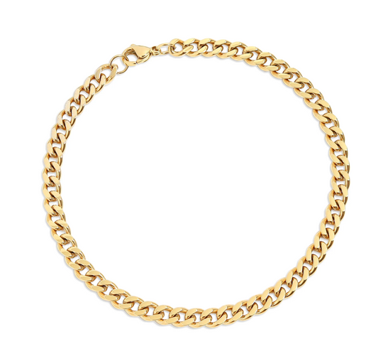 Diamond Cut Curb Chain Bracelet