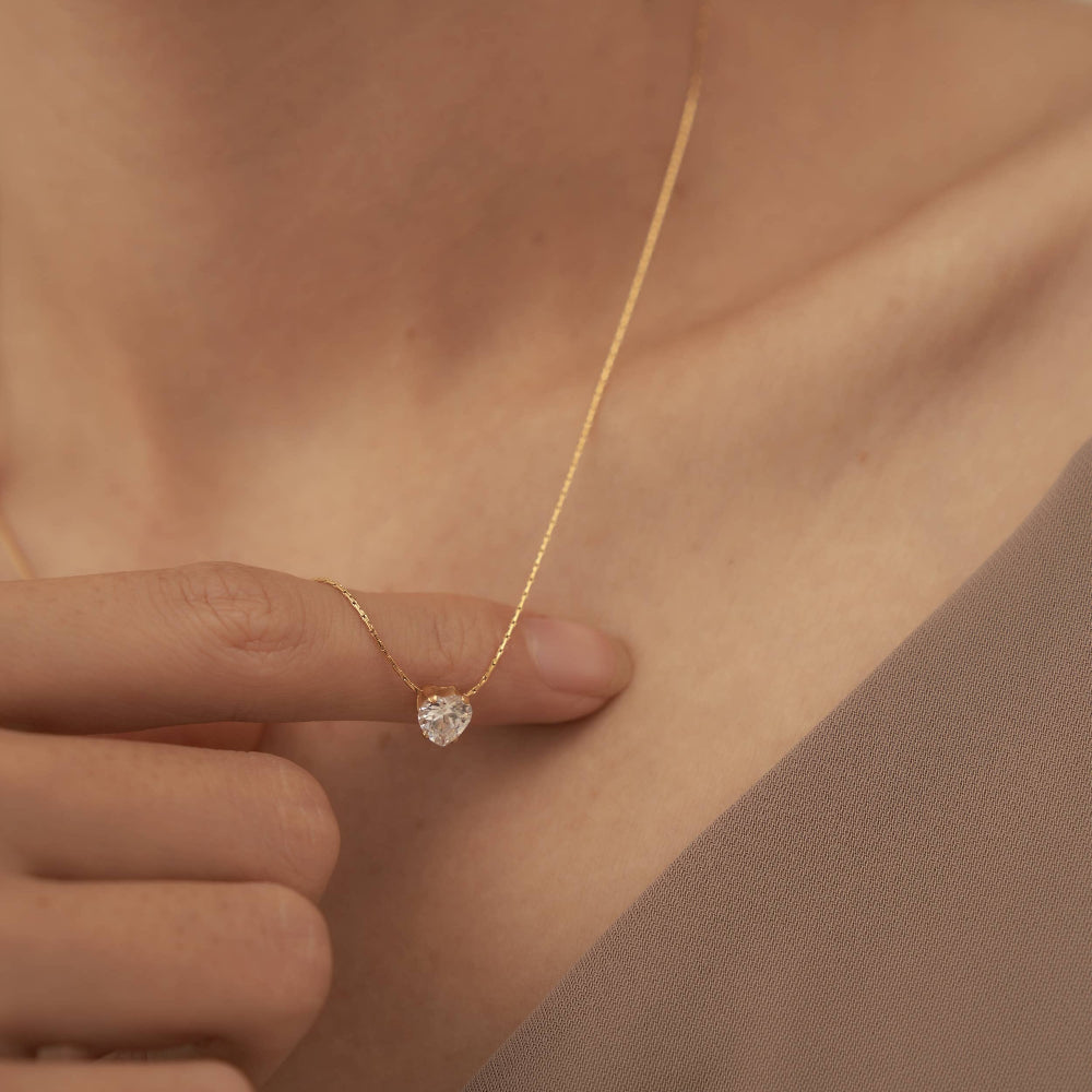 Diamond Heart Pendant Necklace
