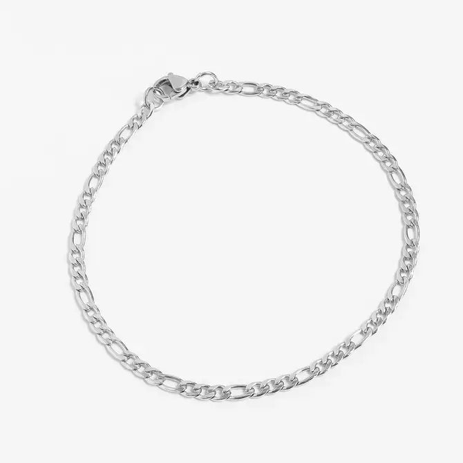 Figaro Chain Bracelet – Silver
