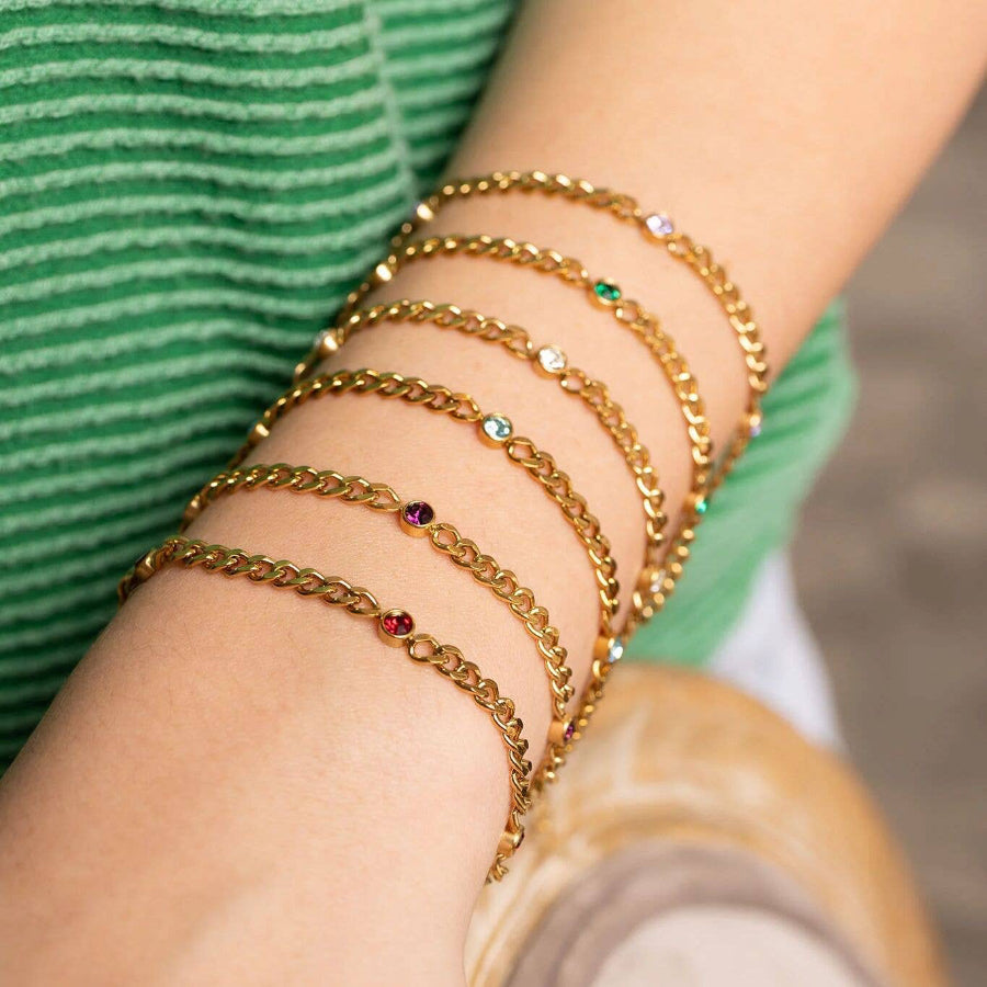 Birthstone Station Bracelet