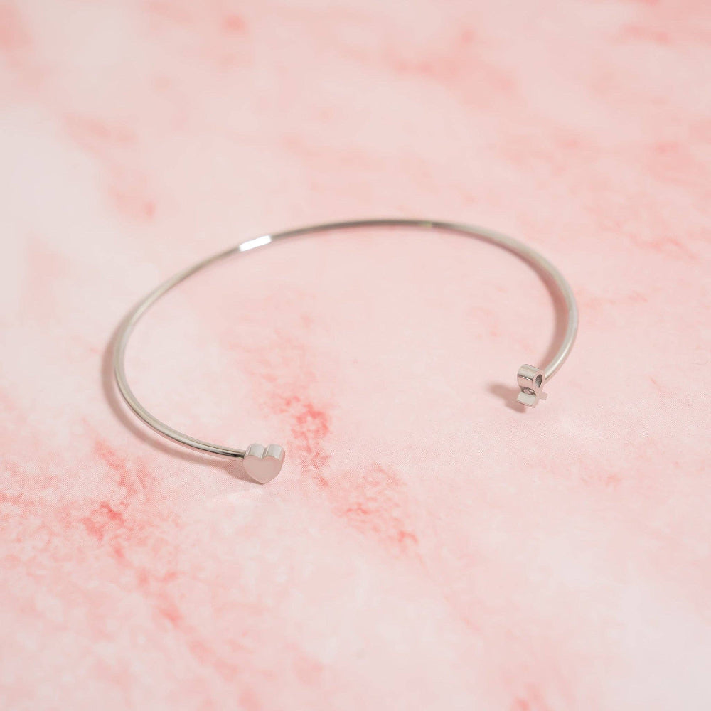Heart & Hope Bangle Cuff Bracelet