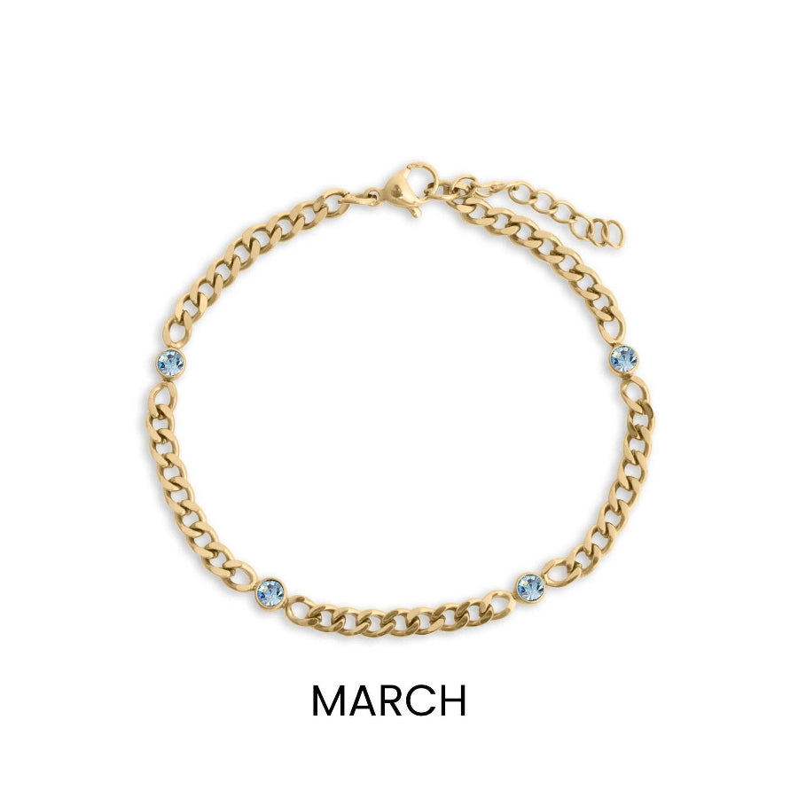 Birthstone Station Bracelet