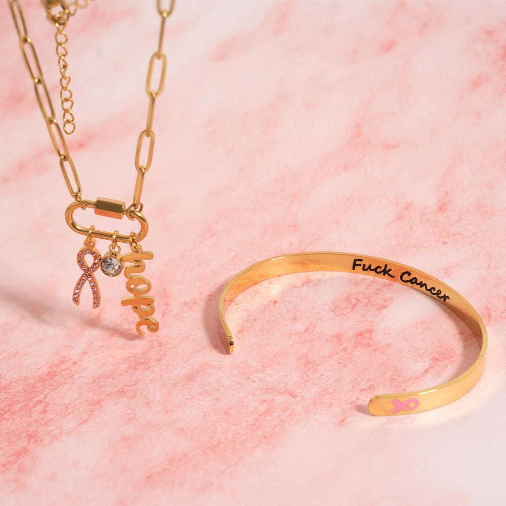 F*ck Cancer Cuff Bracelet