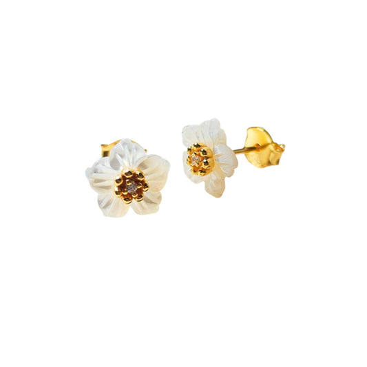 Mother of Pearl Petal Earrings