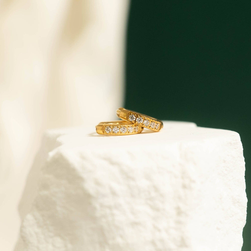 Mini CZ Huggie Hoops