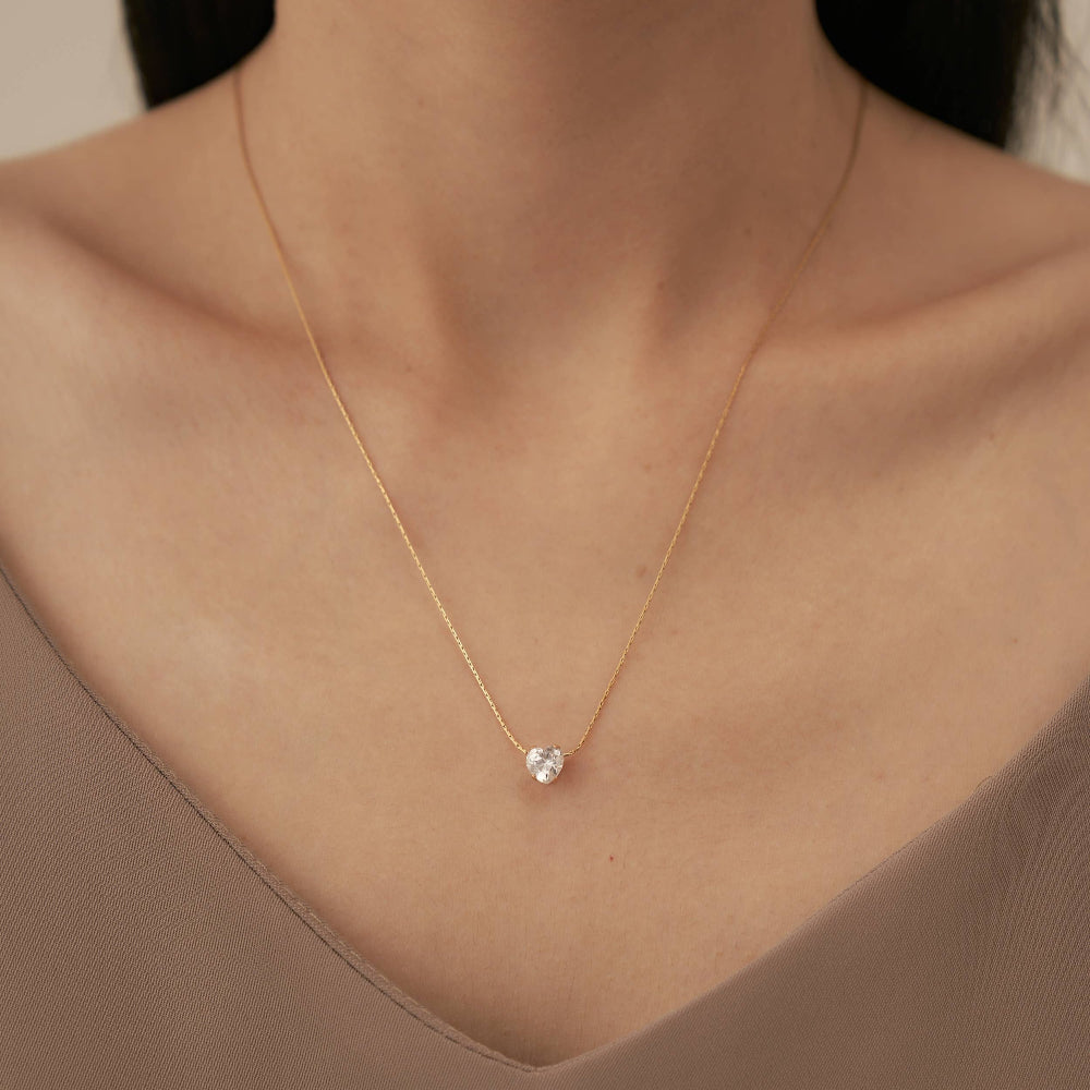 Diamond Heart Pendant Necklace