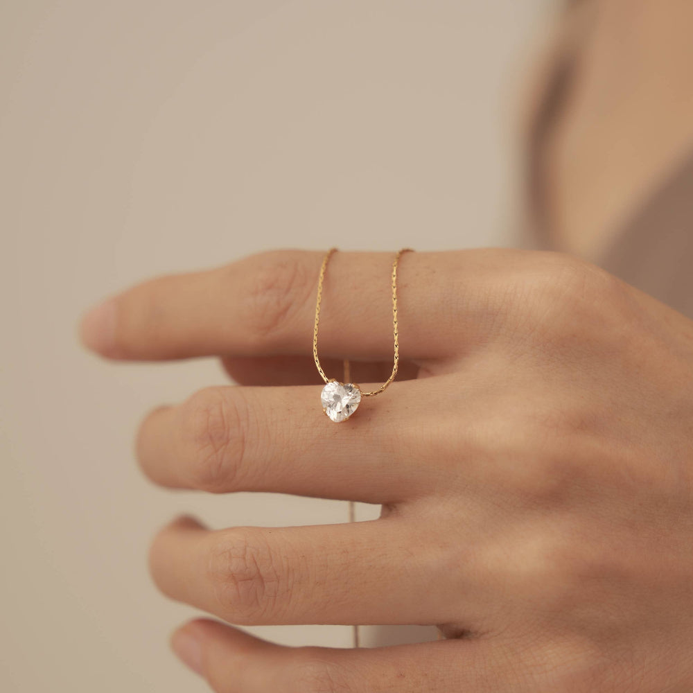 Diamond Heart Pendant Necklace