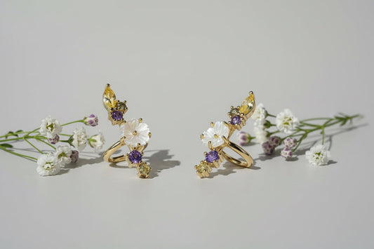 Luxe Petal Climber Earrings